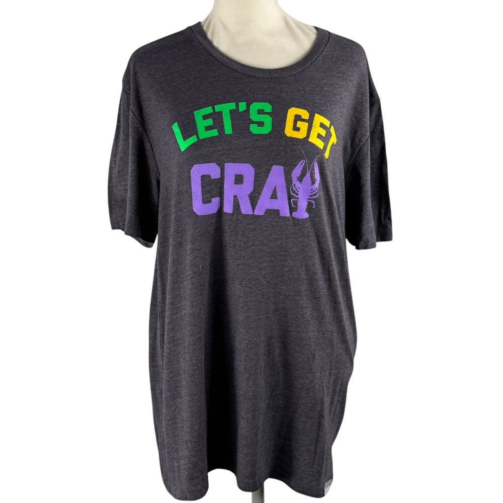 Like new! Unisex Tipsy Elves Let's Get Cray Mardi Gras Short Sleeve T-Sh…